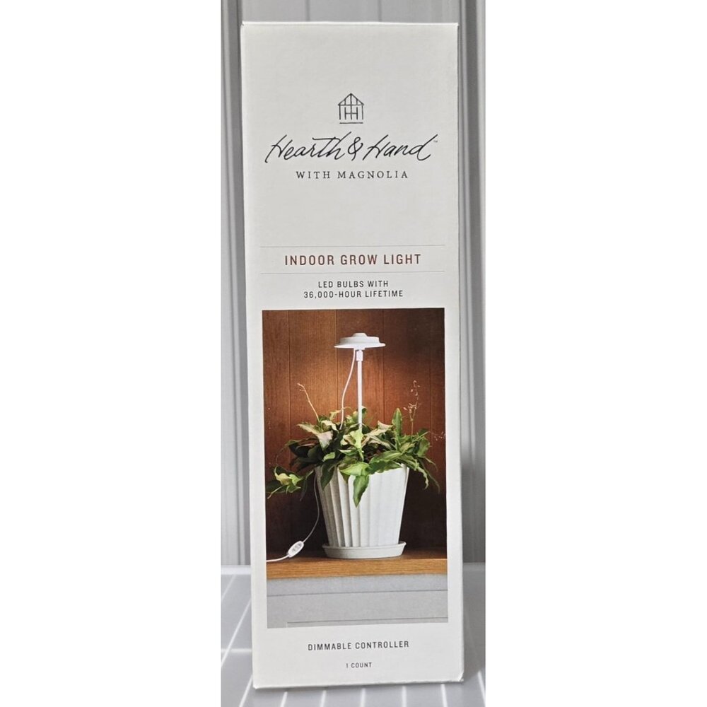 Hearth & Hand LED Grow Light w/ Stake & Dimmable Sour Cream